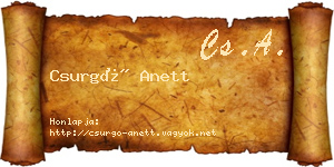Csurgó Anett névjegykártya